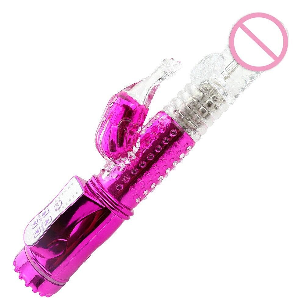 USB Rechargeable Rabbit Vibrator - Clit-Stimulating Ears, Oscillating Head