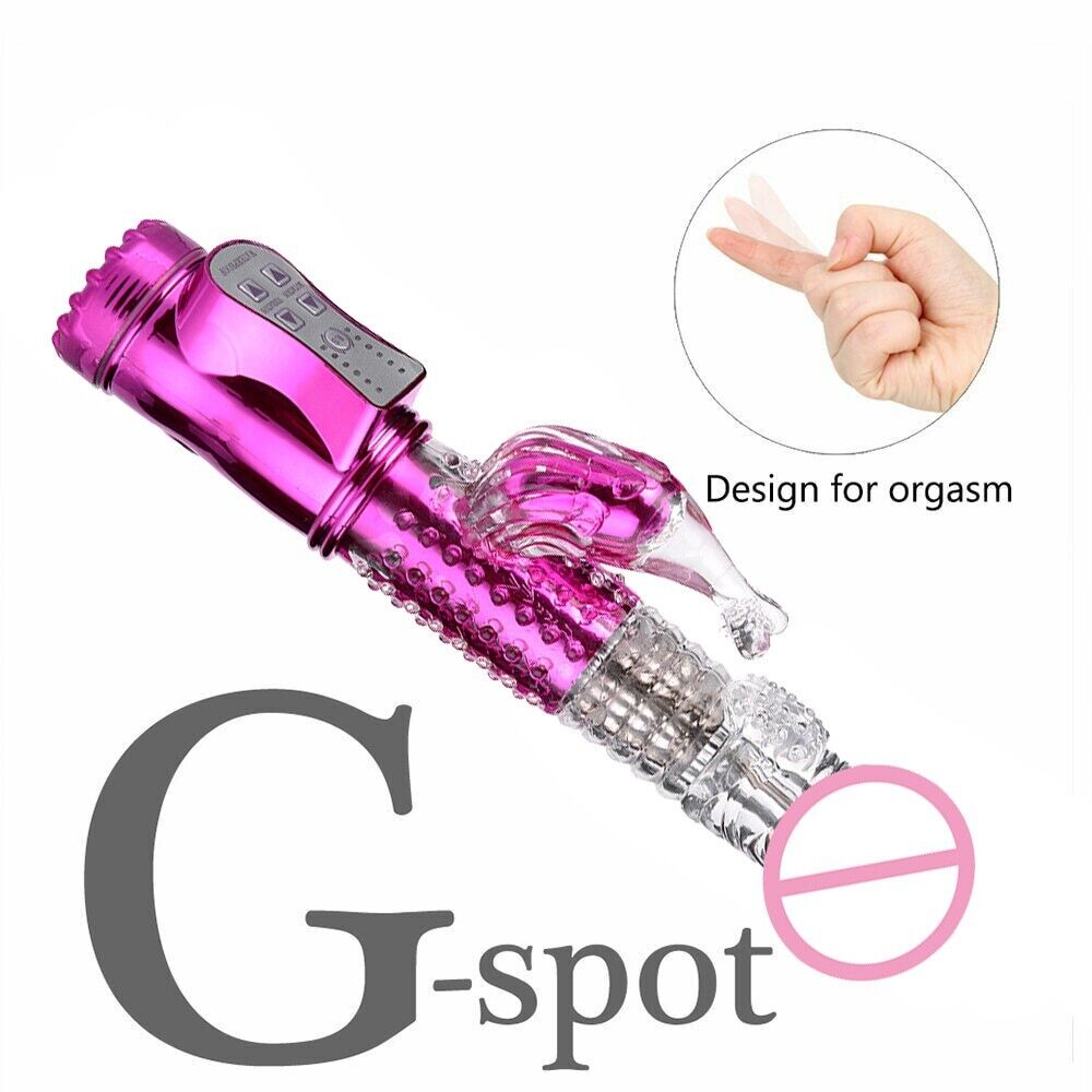 USB Rechargeable Rabbit Vibrator - Clit-Stimulating Ears, Oscillating Head