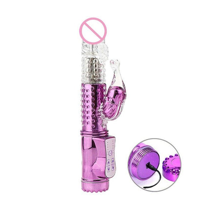 USB Rechargeable Rabbit Vibrator - Clit-Stimulating Ears, Oscillating Head