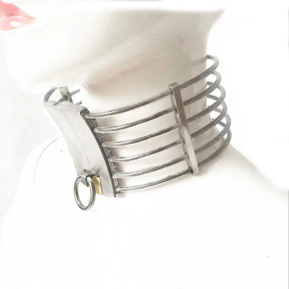 Stainless Steel Bondage Collar with O-Ring for Women