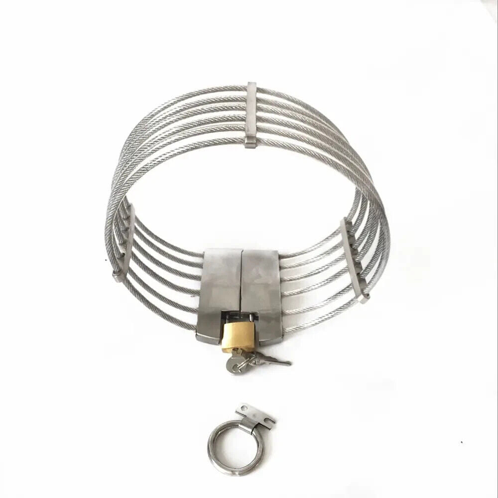 Stainless Steel Bondage Collar with O-Ring for Women