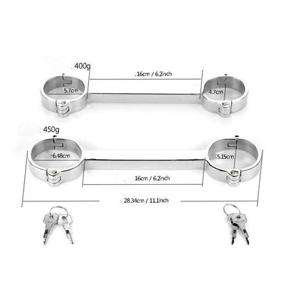 Heavy-Duty Stainless Steel Bondage Cuff Restraints