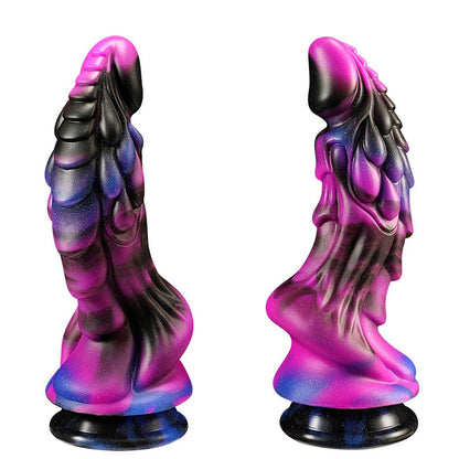 Majestic Dragon Fantasy Dildo - Galaxy Glow  - 7.5" Suction Cup Pleasure