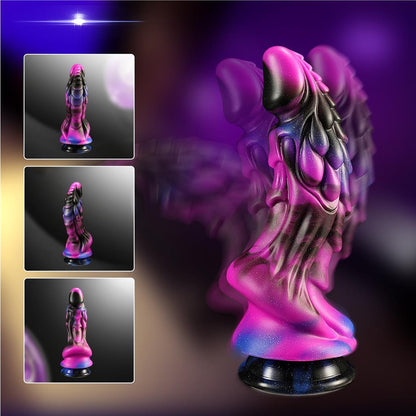 Majestic Dragon Fantasy Dildo - Galaxy Glow  - 7.5" Suction Cup Pleasure