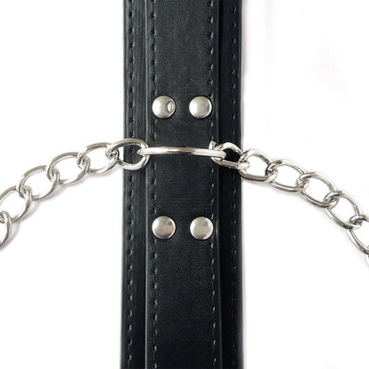 Leather Adjustable Nipple Clamp Collar -  Non Piercing Body Chain BDSM - Bondage