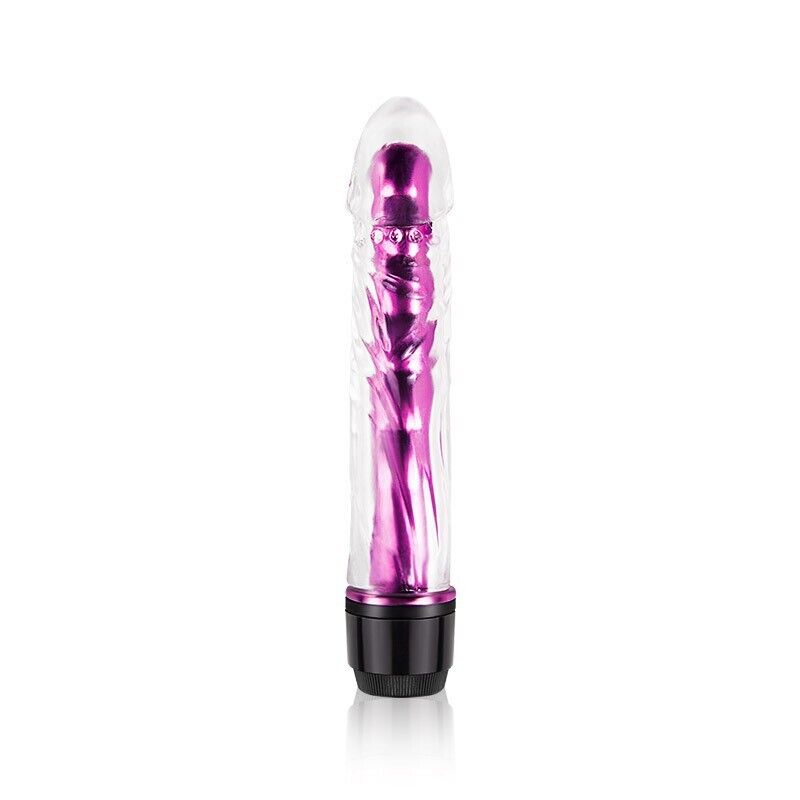 Transparent Dildo/Vibrator - Adjustable Intensity, 6-Inch Insertable