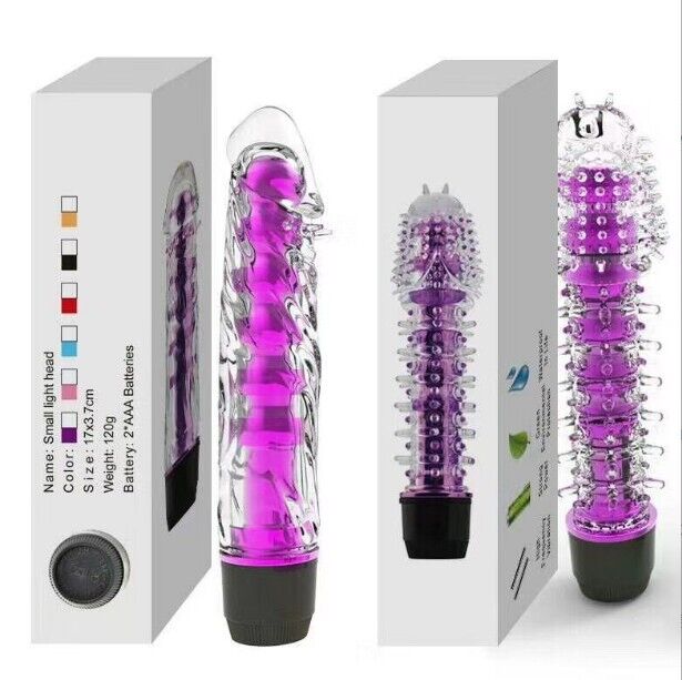 Transparent Dildo/Vibrator - Adjustable Intensity, 6-Inch Insertable