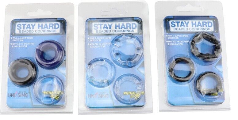 Cock Ring Set - Delay Ejaculation - Enhanced Erection - 9 Pcs