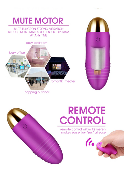 Remote Control Vibrating Egg - 10 Modes, USB Rechargeable