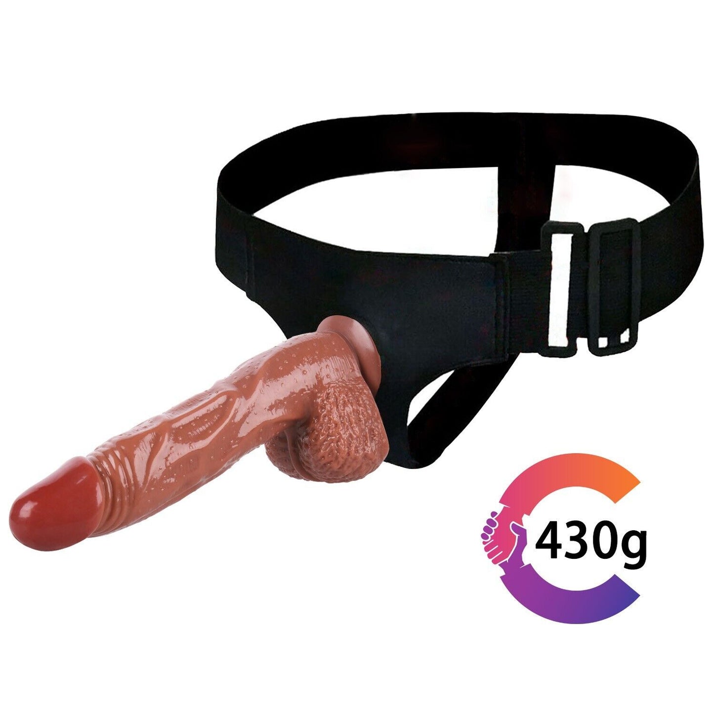 Empower Strap-On - Strong and Adjustable - 8.6 Inches - Black or Light Skin