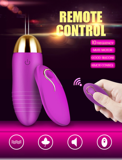 Remote Control Vibrating Egg - 10 Modes, USB Rechargeable