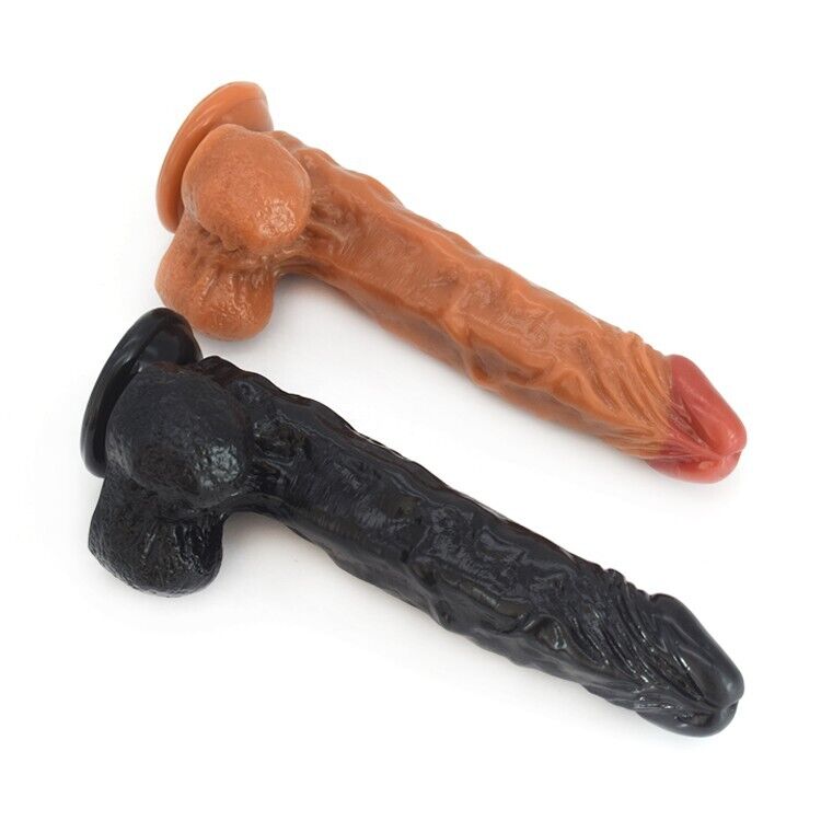 Sultry Shades - 9-Inch Realistic Dildo with Suction Cup - Brown or Black