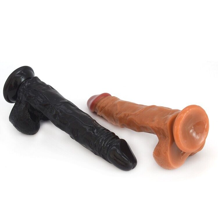 Sultry Shades - 9-Inch Realistic Dildo with Suction Cup - Brown or Black