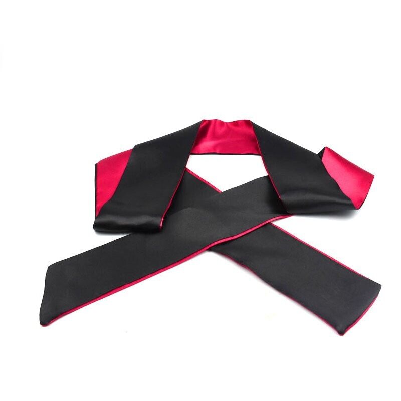 Sexy Velvet Veil - Silky Bondage Blindfold - Black/Red or Black