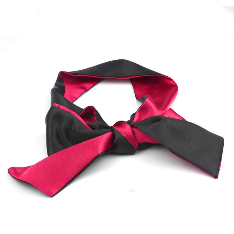 Sexy Velvet Veil - Silky Bondage Blindfold - Black/Red or Black