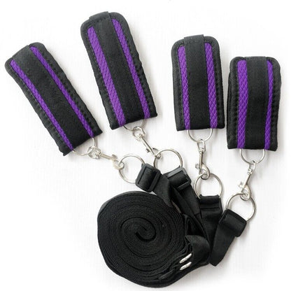 Velvet Embrace - Bondage Harness Restraint Set - Cuffs Blindfold & Strong Straps