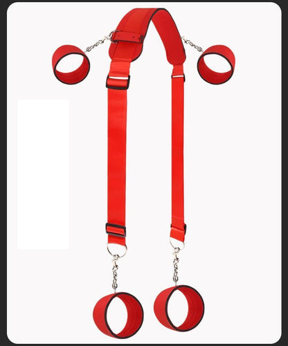 Lustful Liberation - Leg Spread & Hog Tie Bondage Harness Set