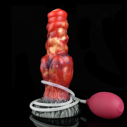 Inferno Eruption - Fantasy Squirting Dildo with Injector, Hand Pump, and Suction