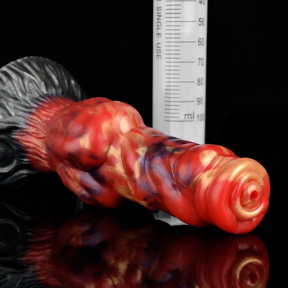 Inferno Eruption - Fantasy Squirting Dildo with Injector, Hand Pump, and Suction