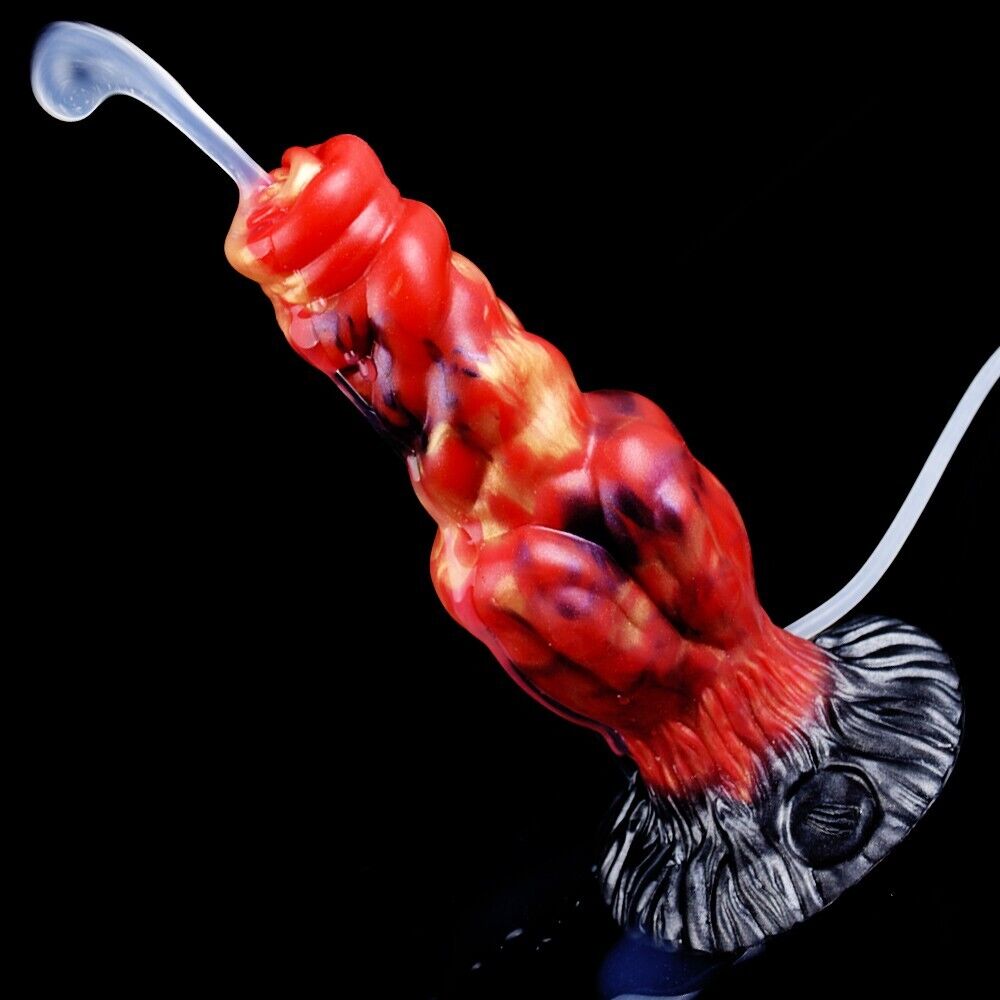 Inferno Eruption - Fantasy Squirting Dildo with Injector, Hand Pump, and Suction