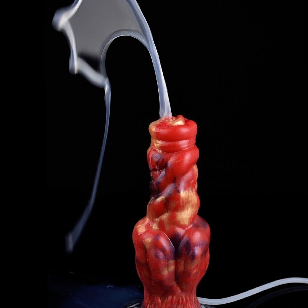 Inferno Eruption - Fantasy Squirting Dildo with Injector, Hand Pump, and Suction