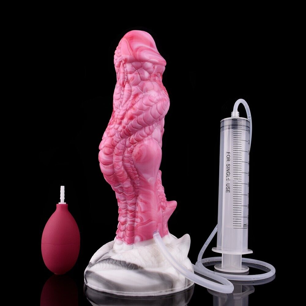 Cosmic Enigma - Fantasy Squirting Dildo with Injector, Hand Pump, Double Bulbs