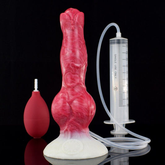 Fantasy Squirting Dildo with Injector & Hand Pump - Hellfire Roar