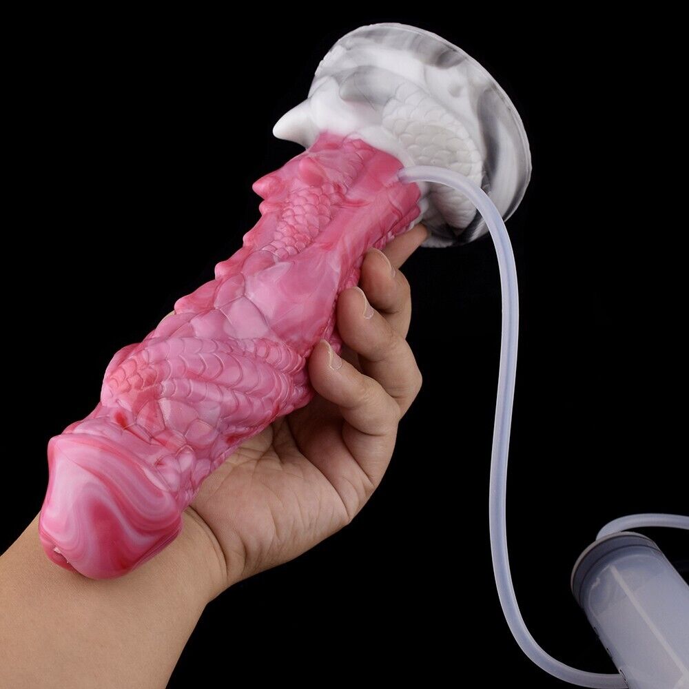 Cosmic Enigma - Fantasy Squirting Dildo with Injector, Hand Pump, Double Bulbs