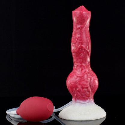 Hellfire Roar - Fantasy Squirting Dildo with Injector, Hand Pump, and Suction