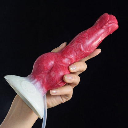 Hellfire Roar - Fantasy Squirting Dildo with Injector, Hand Pump, and Suction