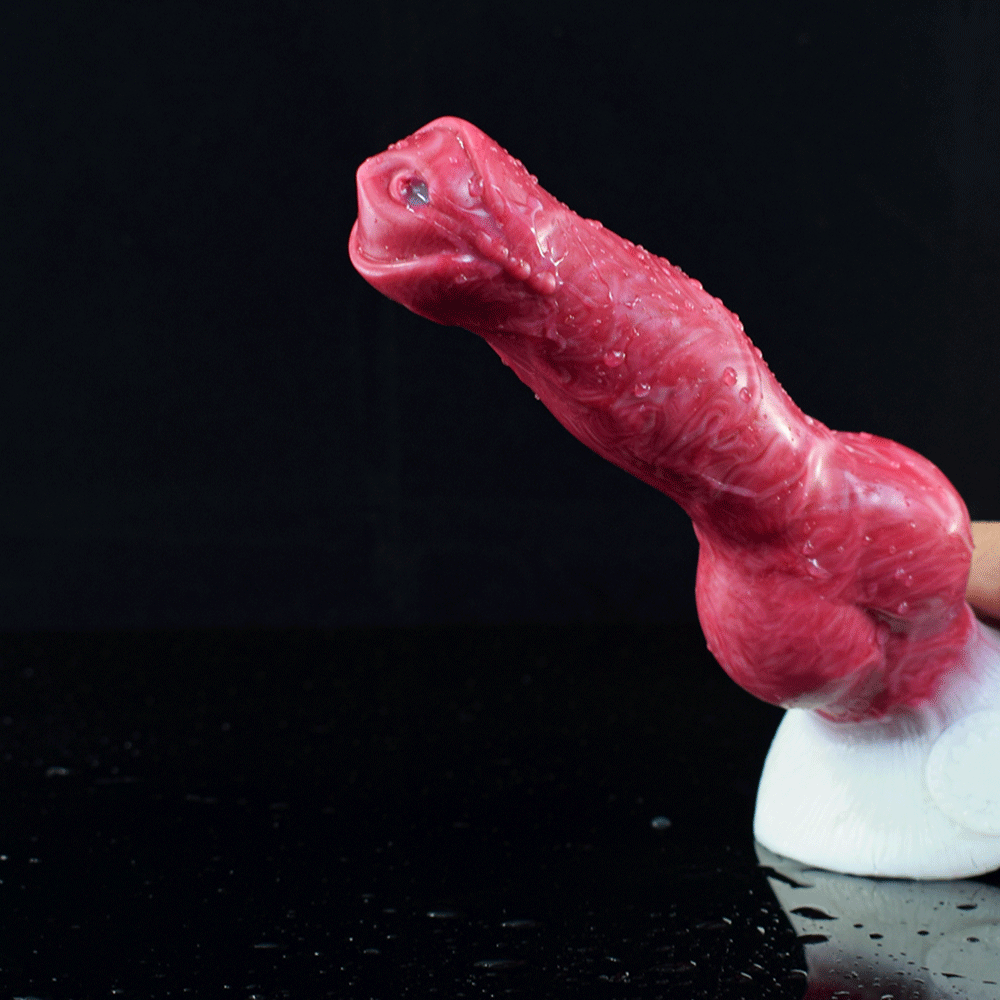 Hellfire Roar - Fantasy Squirting Dildo with Injector, Hand Pump, and Suction