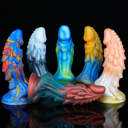 Dildo Sex Dragon Fantasy Toy 7.5 inch with Suction Cup, Azure Majesty